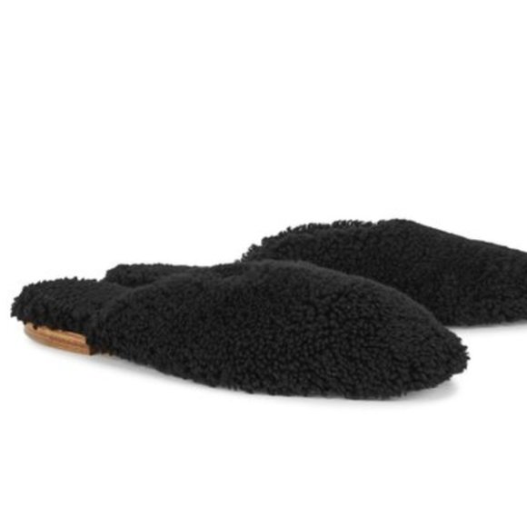 Sleeper Black Sheepskin Slippers - Picture 2 of 2